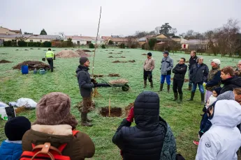 Plantation participative d'un verger méditerranéen